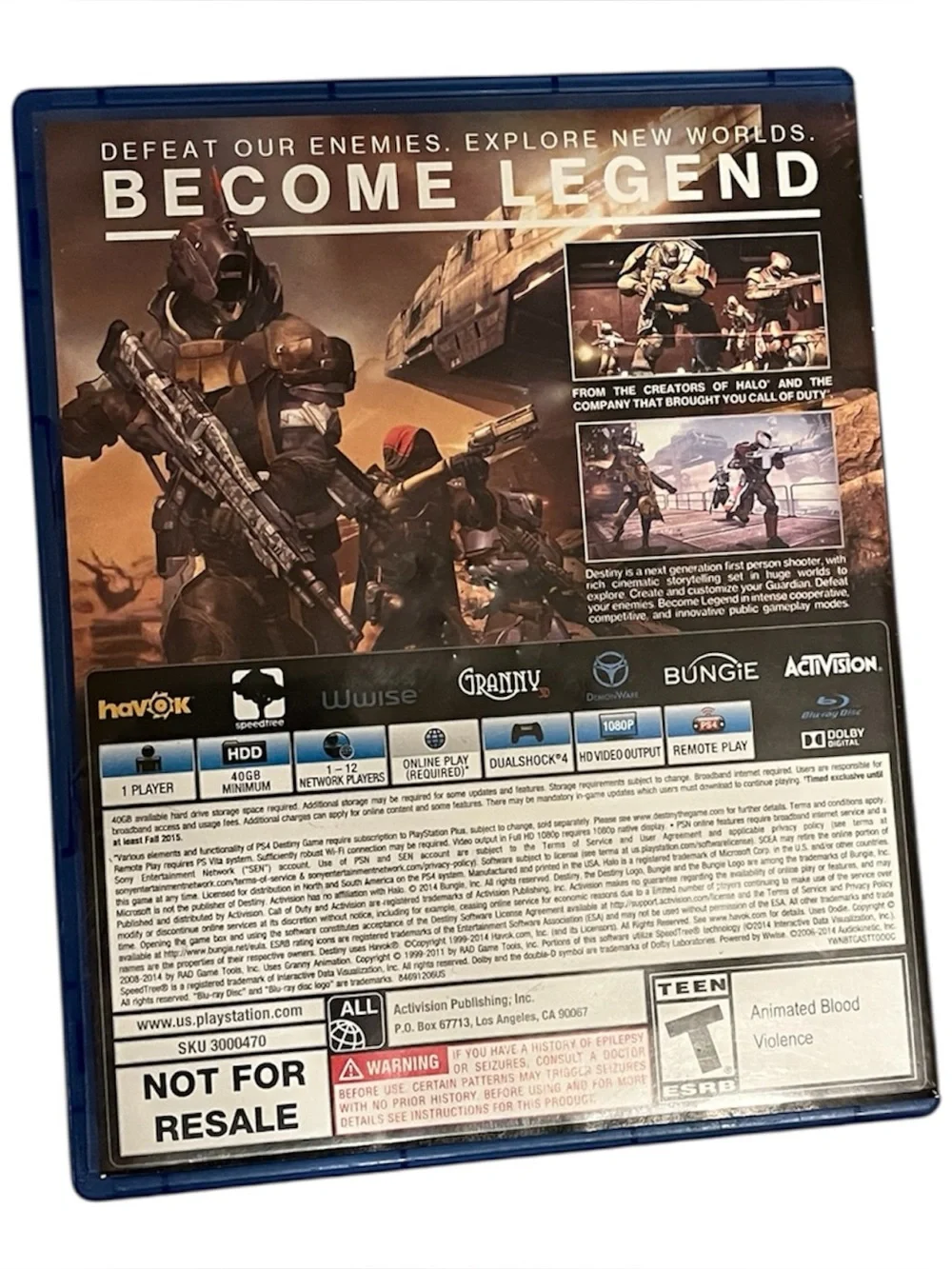 Destiny (Sony PlayStation 4, PS4, 2014)